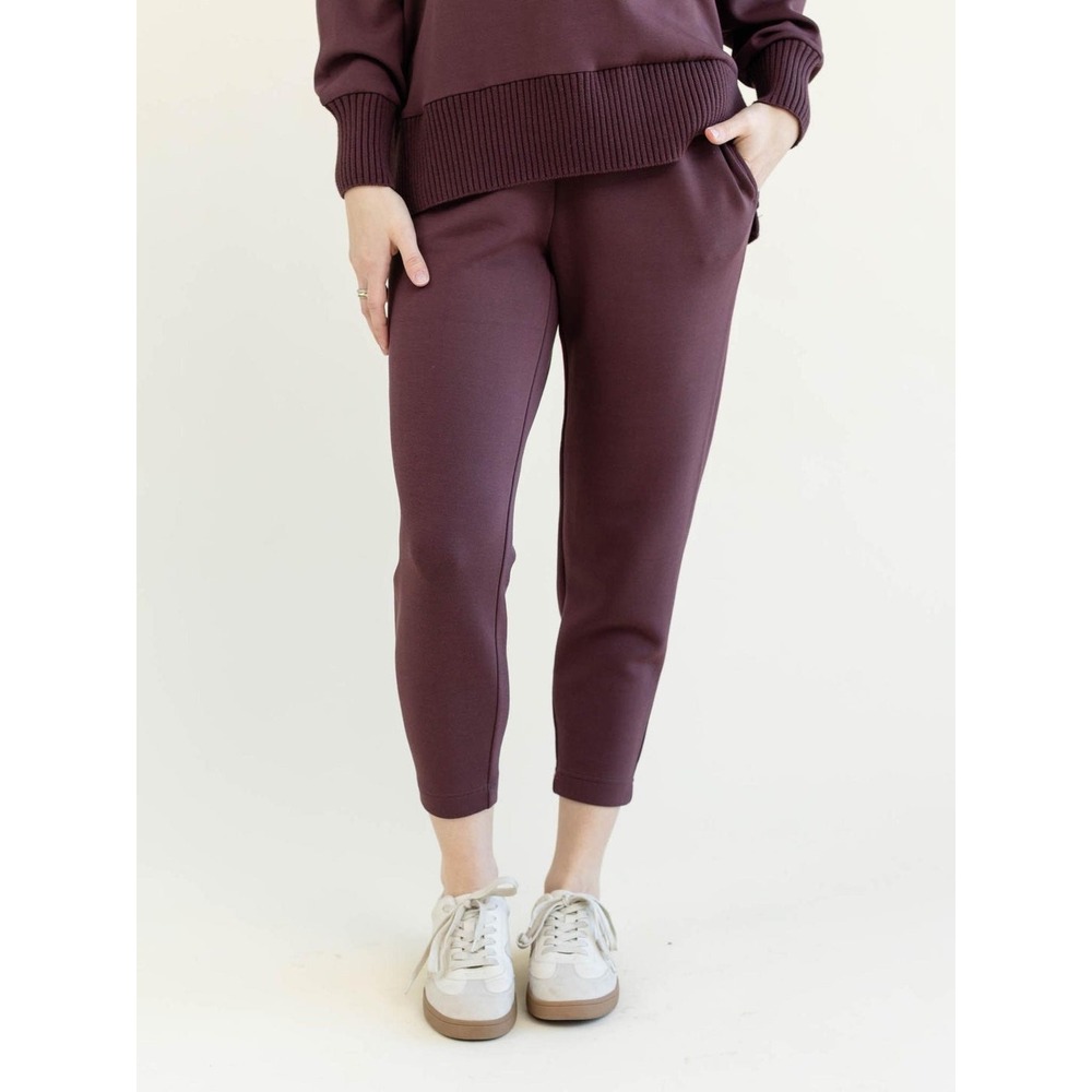 Varley DoubleSoft The Slim 25 Joggers Womens XS Plum Tapered Sweatpants